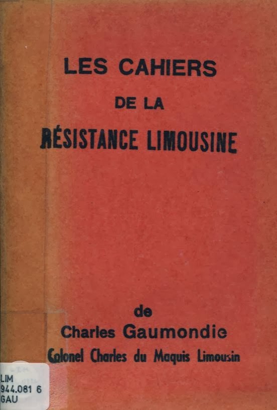 les cahiers de la résistance Charmes Gaumondie